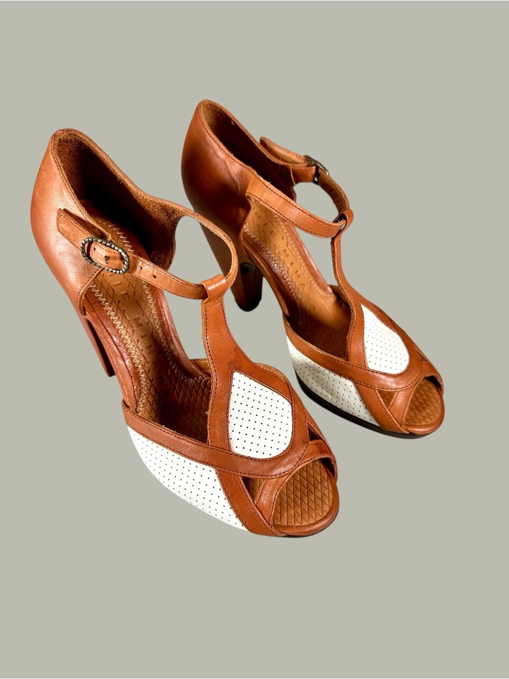Chie Mihara Brown Wedge Sandals